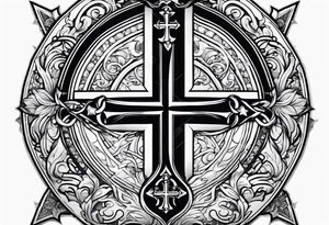 cross of st george on shield tattoo idea