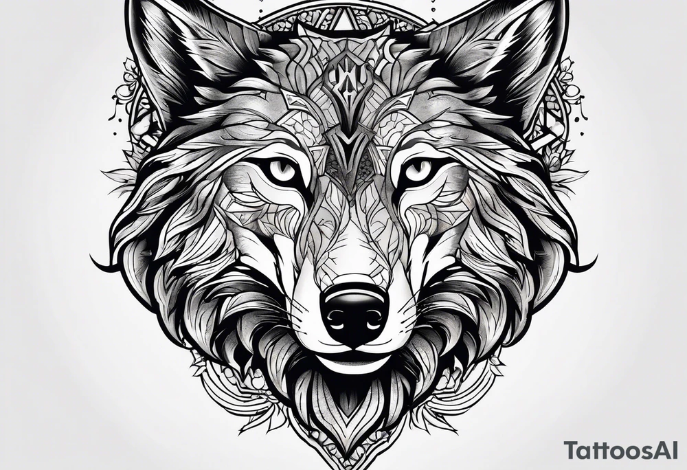 Relic wolf logo tattoo idea
