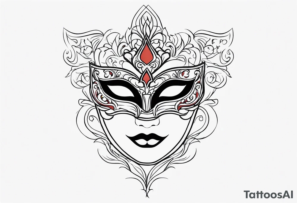 masquerade ball tattoo idea