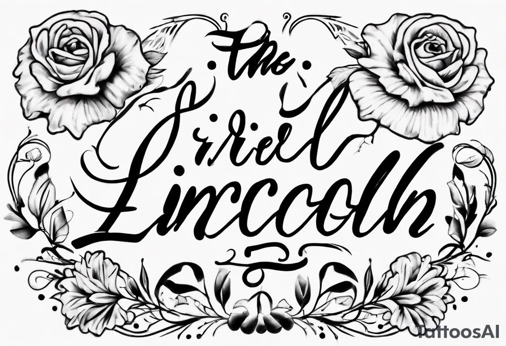 The name Lincoln and the name Brielle tattoo idea