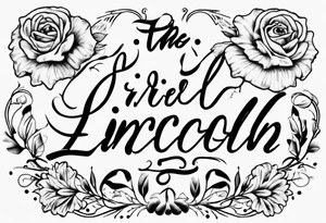 The name Lincoln and the name Brielle tattoo idea