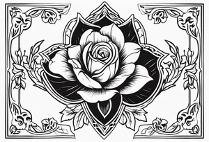 floral western cowboy tattoo idea