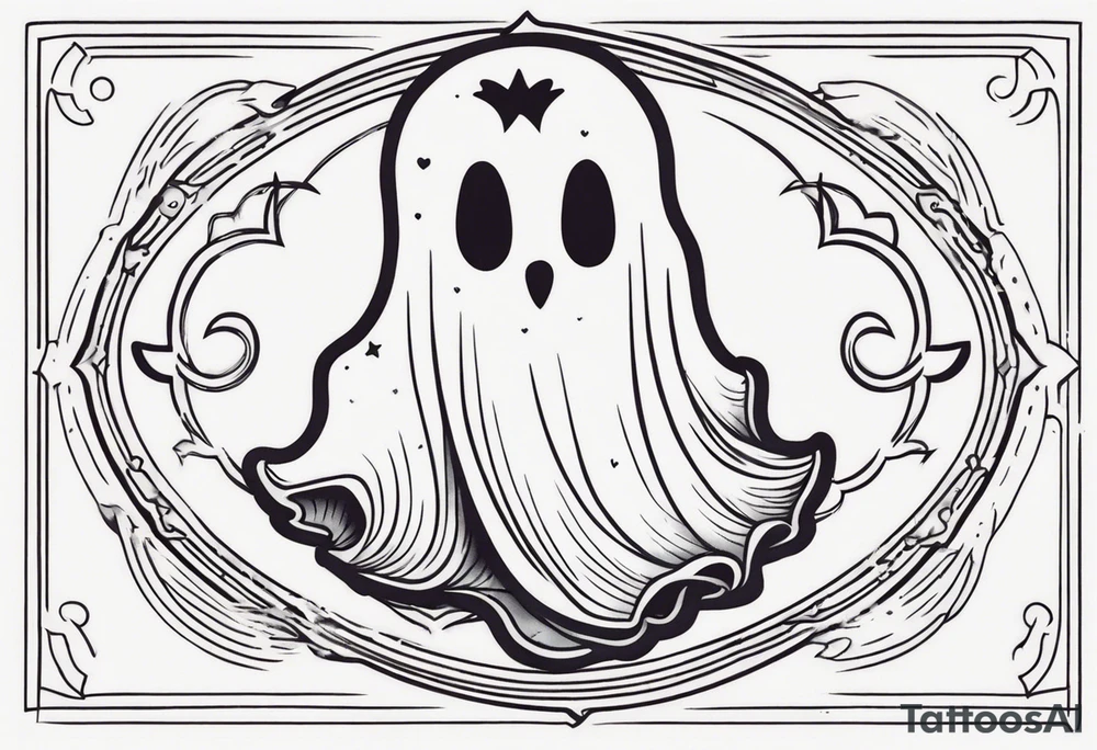 lovely ghost tattoo idea