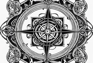 Celtic, forearm, half sleeve, anchor, compass tattoo idea