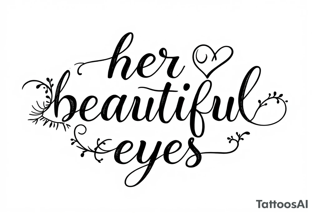 her beautiful eyes tattoo idea