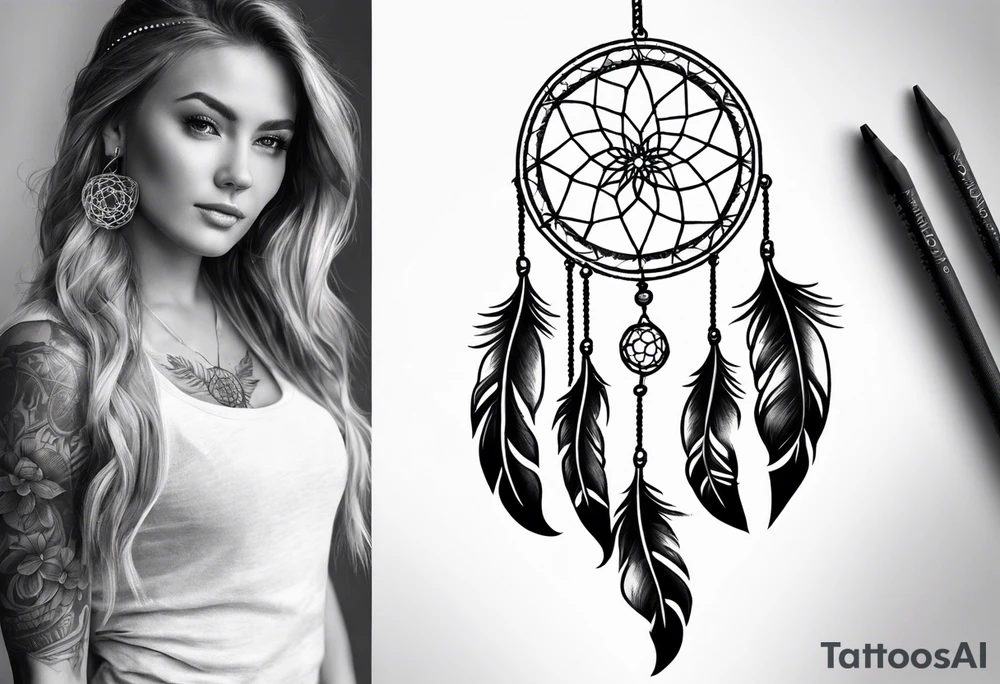 Dreamcatcher tattoo. tattoo idea