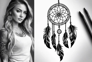 Dreamcatcher tattoo. tattoo idea