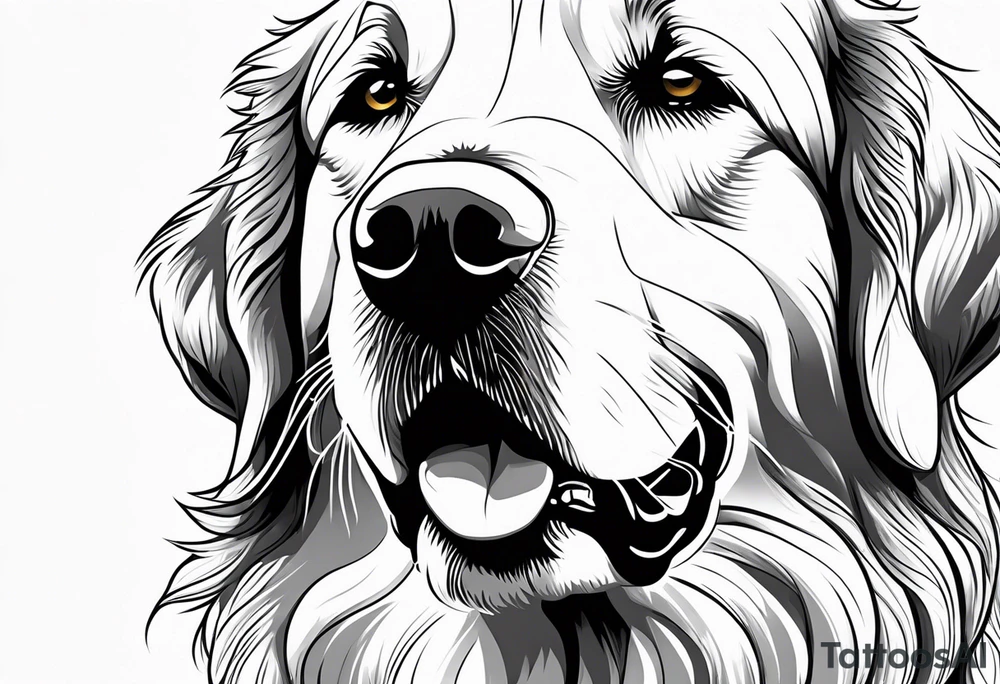Golden retriever tattoo idea