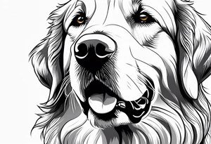 Golden retriever tattoo idea
