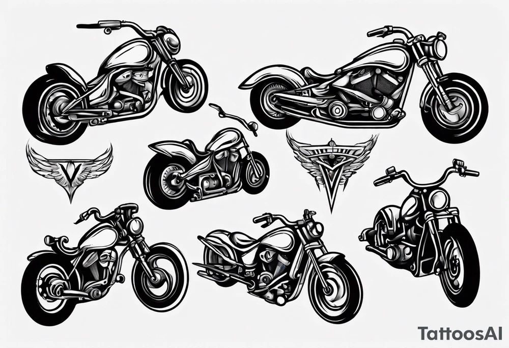 motorcycle handle bars tattoo idea