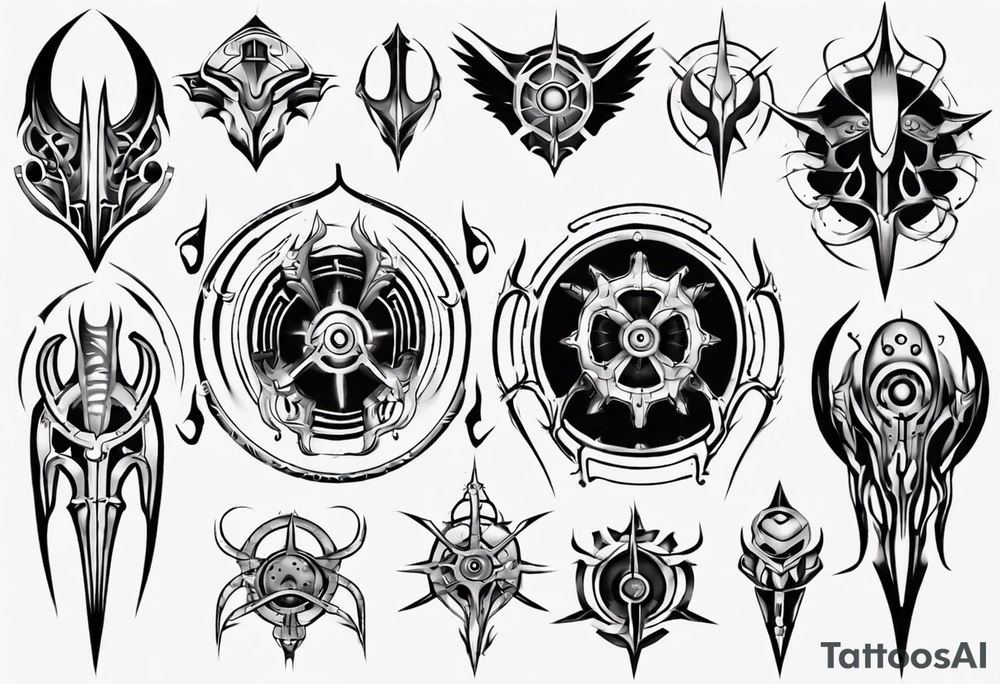 Symmetrical simple tattoo idea