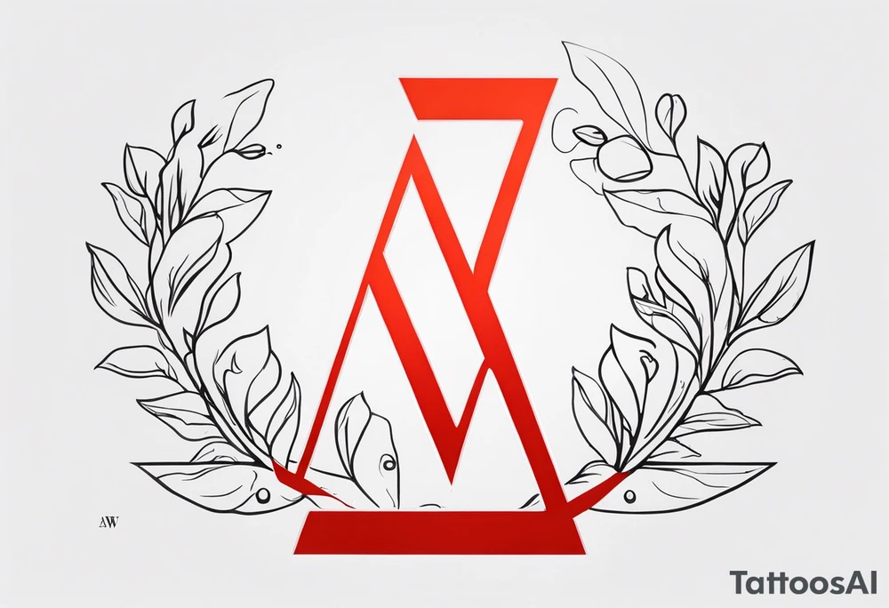 the letters A W R tattoo idea