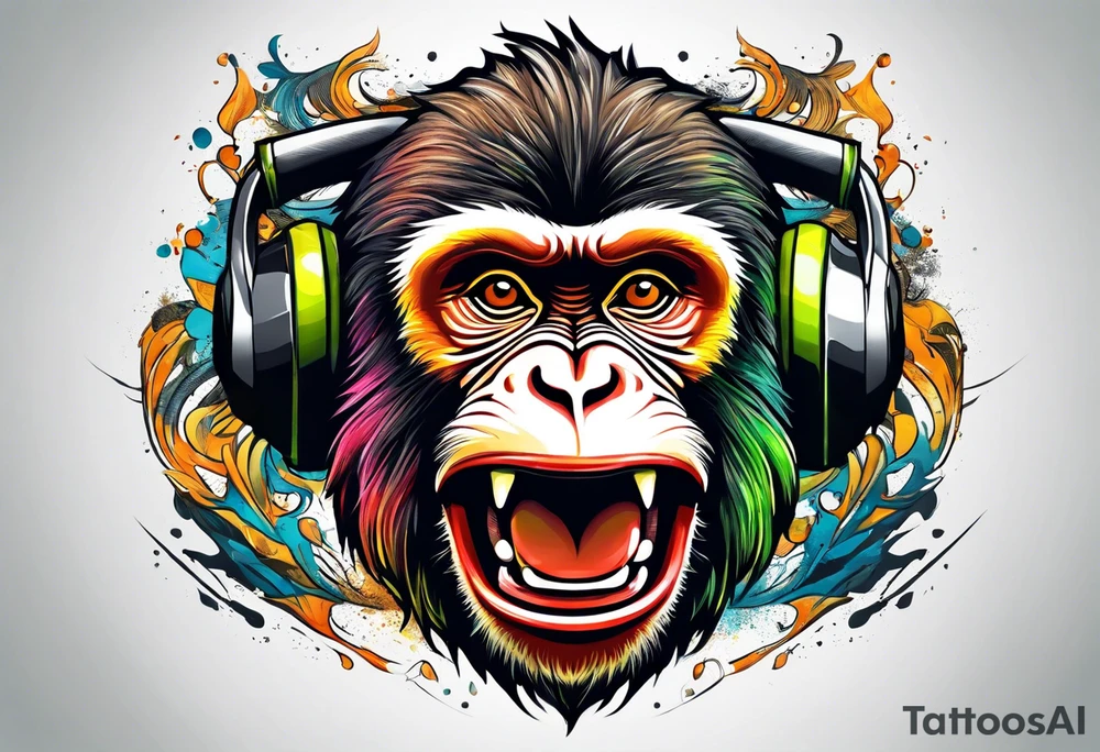 monkey celebrating soccer goal tattoo idea