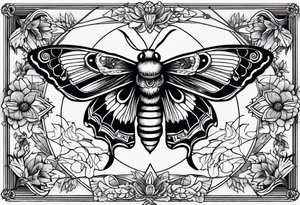 death moth with Wicca aesthetic tattoo idea
