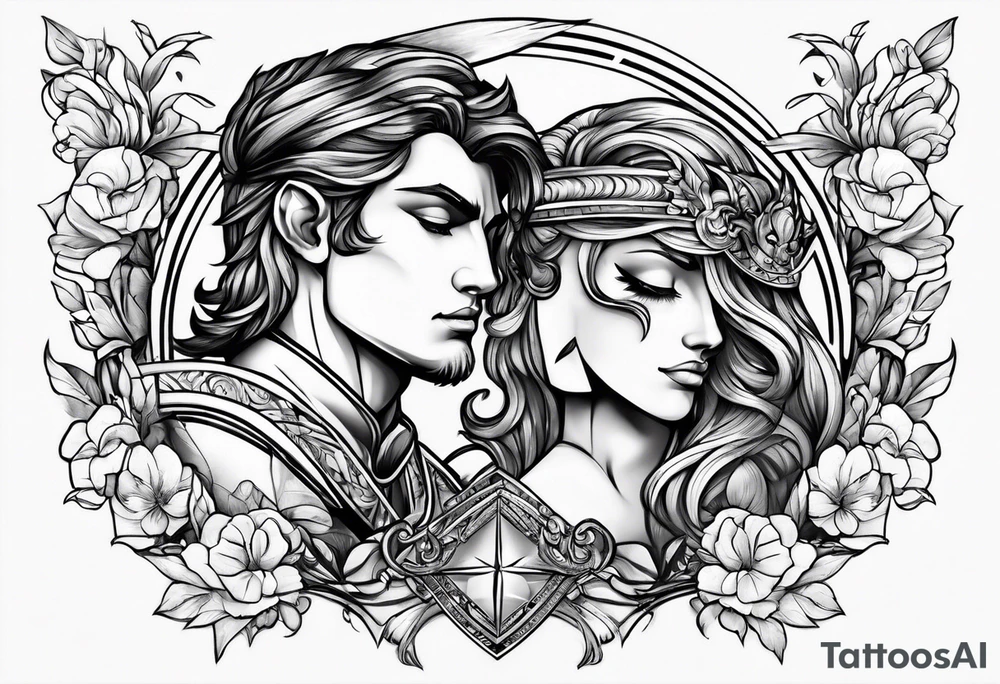 Leo and Sagittarius together tattoo idea