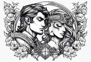 Leo and Sagittarius together tattoo idea