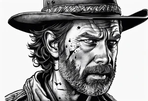 the walking dead rick tattoo idea