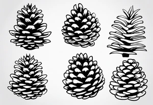 Small
Solo Pine tree
Pinecone
Silhouette tattoo idea