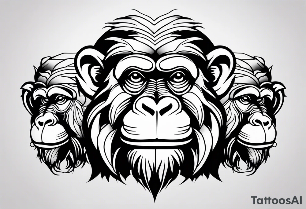 see no three monkeys tattoo tattoo idea