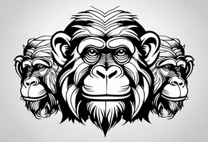 see no three monkeys tattoo tattoo idea