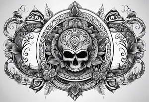 Detailed uroboros tattoo idea