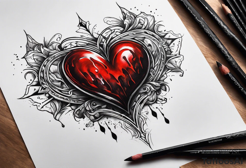Bloody Heart tattoo idea