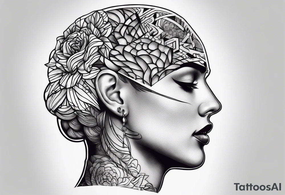 Tattoo going through brain tattoo idea