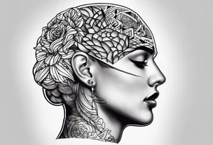 Tattoo going through brain tattoo idea