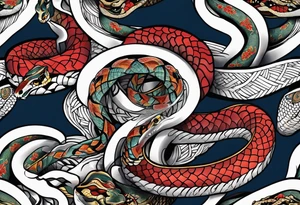 111, snakes, religious number of quote tattoo idea