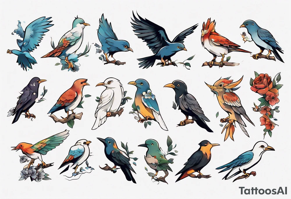 free bird tattoo idea