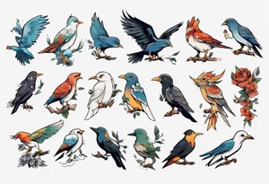 free bird tattoo idea