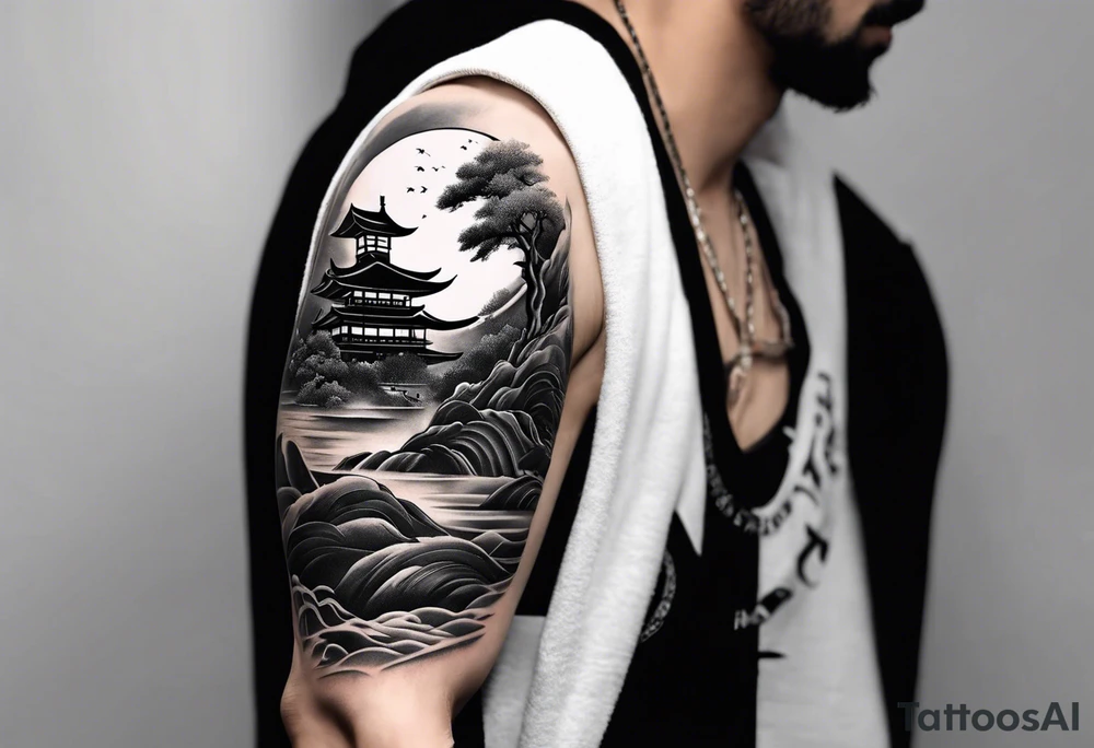 Japanese theme on forearm for men tattoo idea Japanese theme on forearm for men tattoo idea