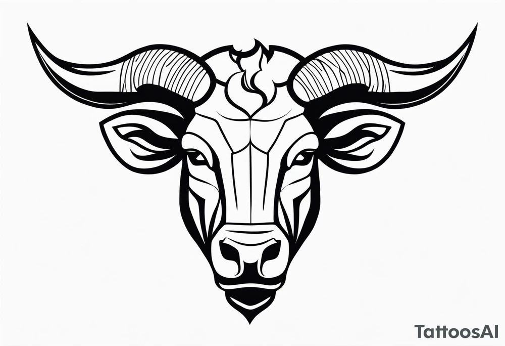 Minotaur head like a sculpture tattoo idea