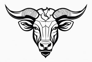 Minotaur head like a sculpture tattoo idea