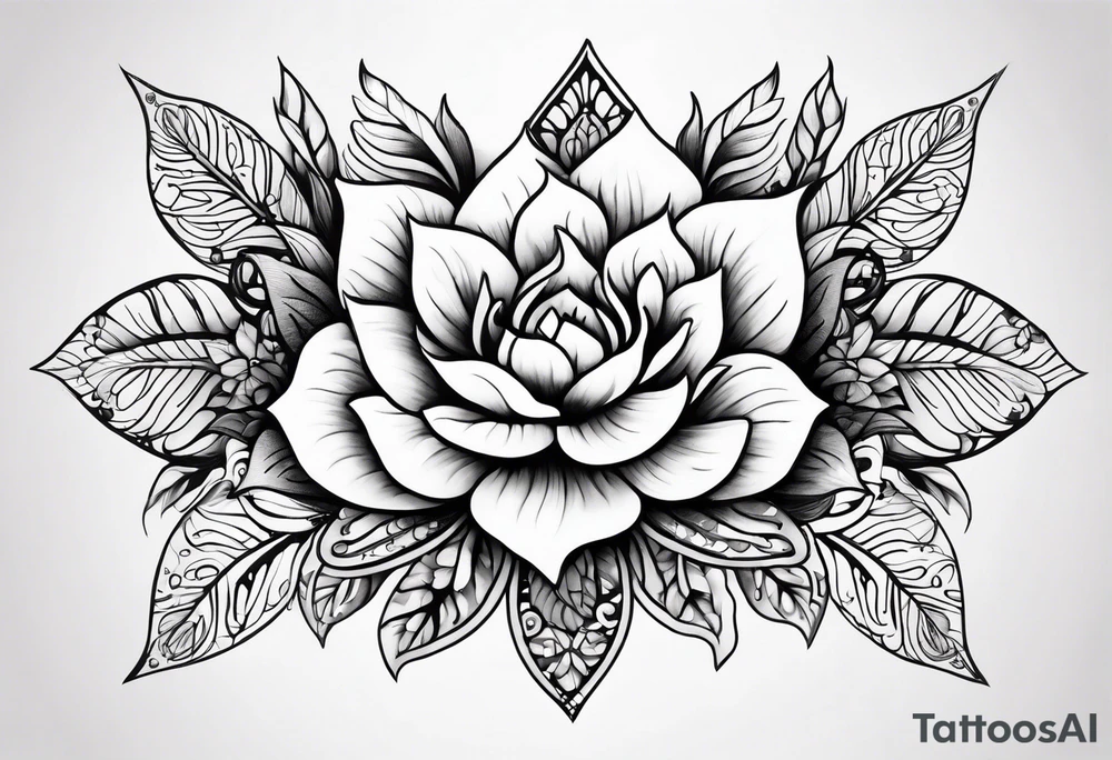 Flower lace sternum tattoo tattoo idea