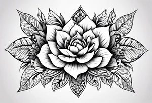 Flower lace sternum tattoo tattoo idea