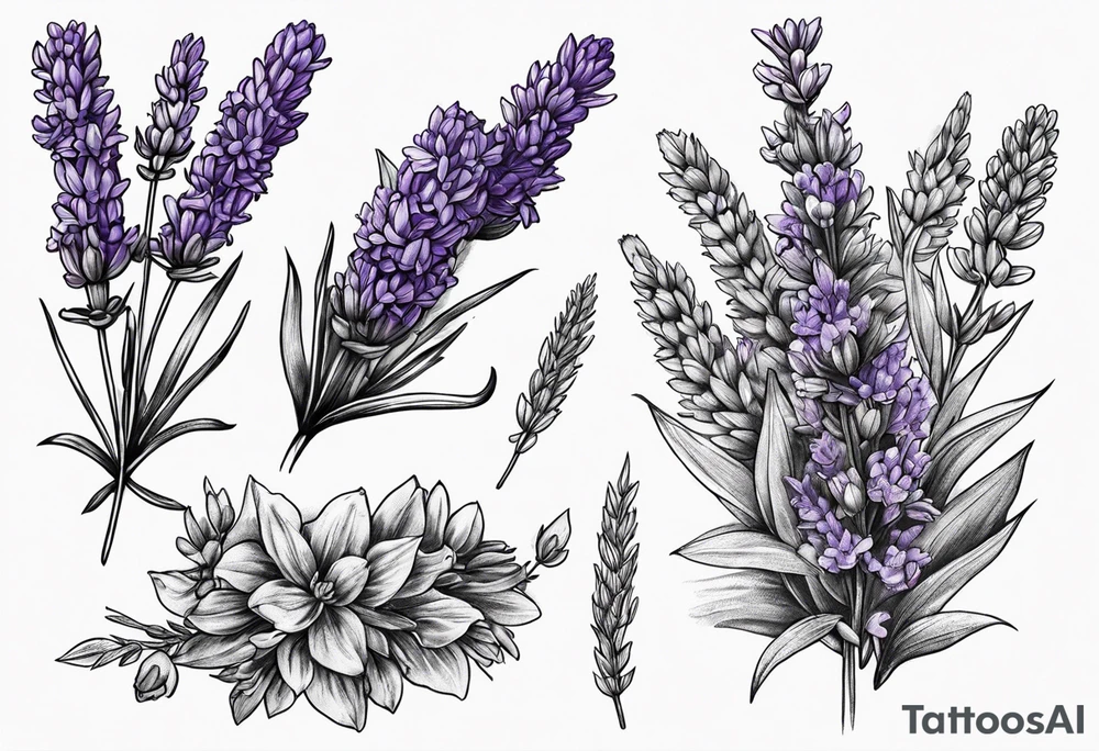 Lavender bundle tattoo idea