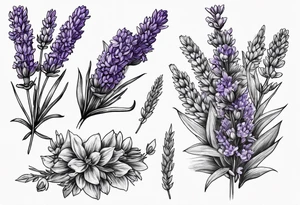 Lavender bundle tattoo idea