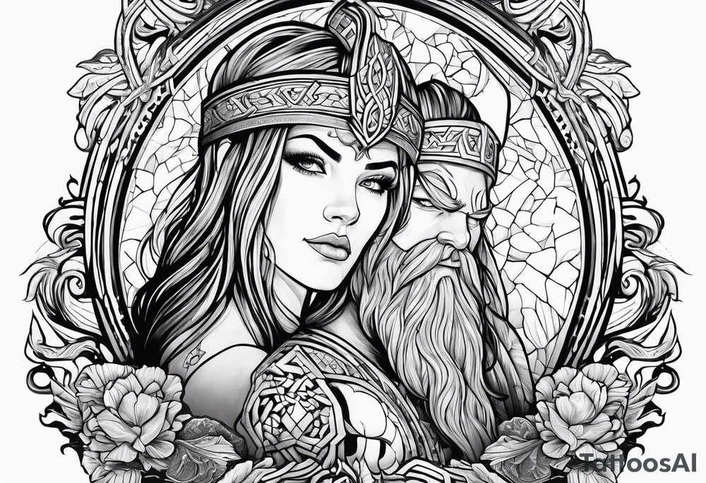 Kendra and Bubba, Viking Norse mythology, love tattoo idea