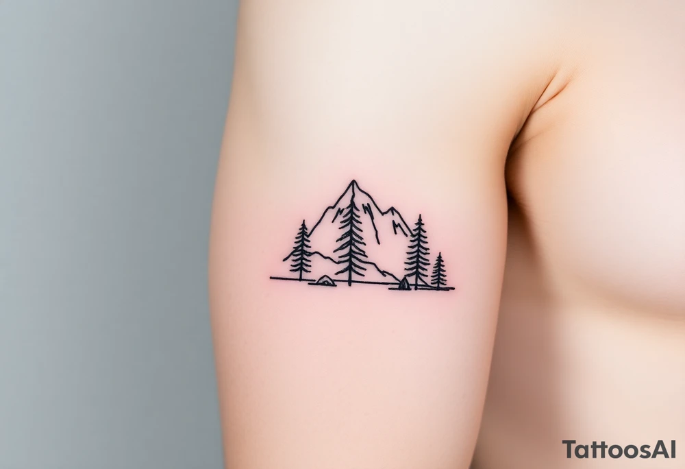 small canadian nature themed on the bicep tattoo idea