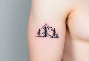 small canadian nature themed on the bicep tattoo idea