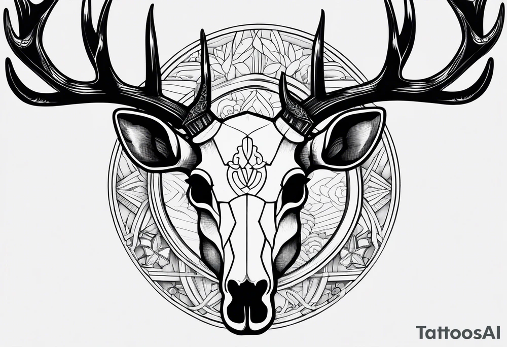 deer skull tattoo idea