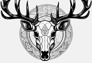 deer skull tattoo idea