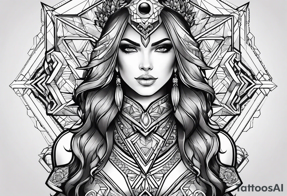 hexagon valkyrie tattoo idea