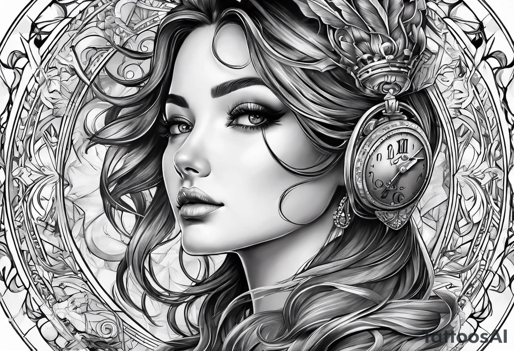 Time concept tattoo idea