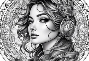 Time concept tattoo idea
