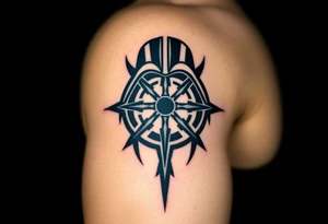 Darth Vader Empire symbol and Sith symbol tribal tattoo. tattoo idea