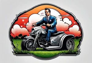 Don Draper mowing the lawn tattoo idea
