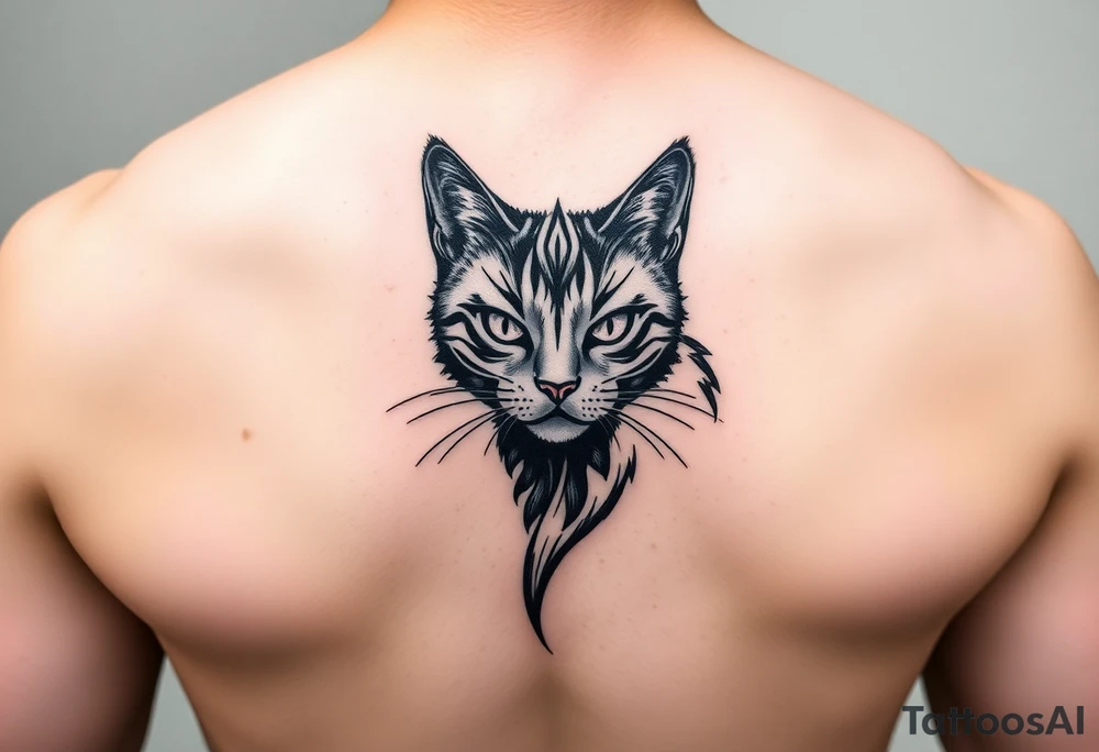 black cat tattoo idea