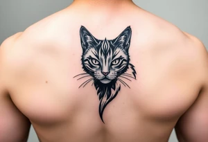 black cat tattoo idea